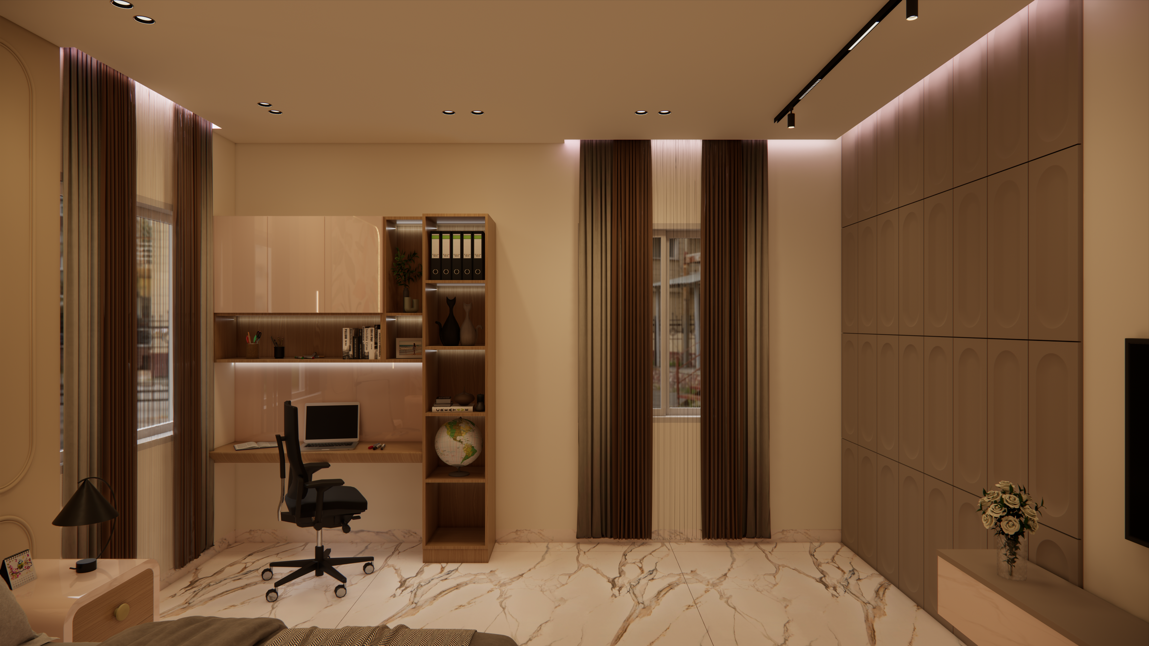 Premium child's room with modern design and organized storage